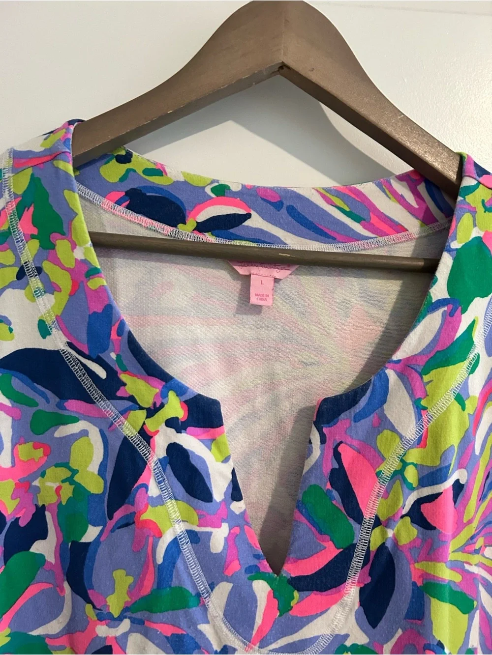 Lilly Pulitzer Justina Top Purple Pink Multi Size L